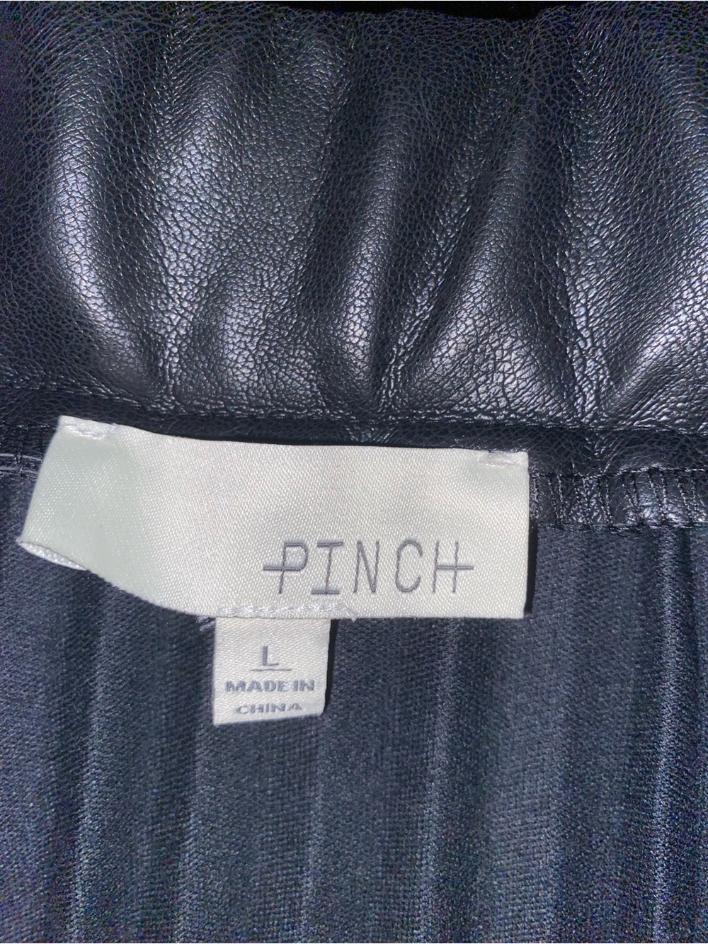 Pinch Black Pleated Faux Leather Skirt - Picture 3 of 3